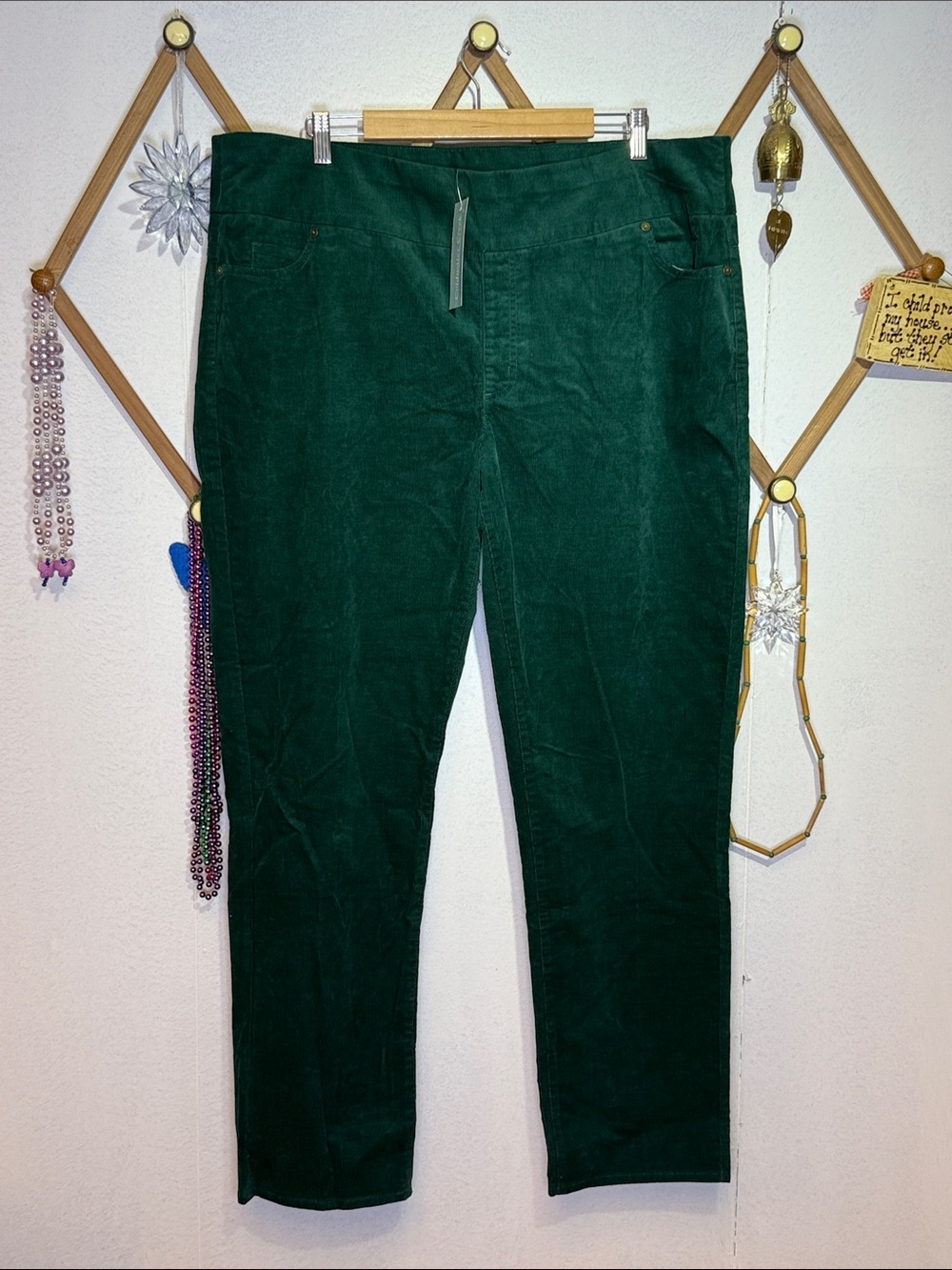 Coldwater Creek Forest Green Straight Leg Corduroy Jeans